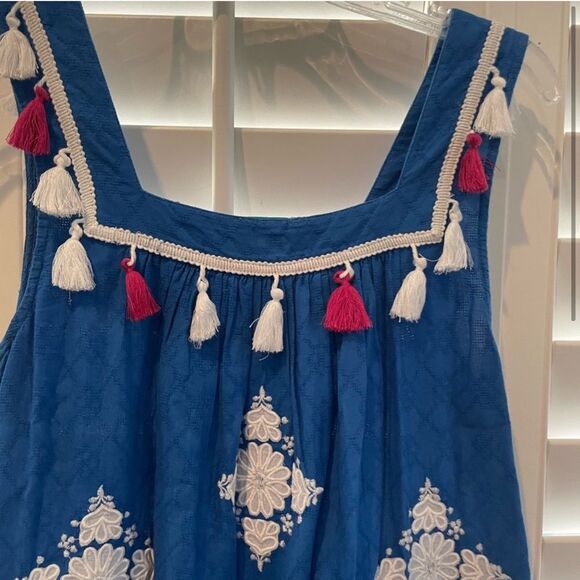 Sundance Embroidered Blue Maxie Dress size Small - Picture 2 of 8